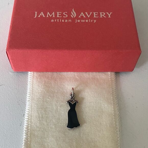 James Avery Retired Enamel Little Black Dress Charm - Picture 1 of 3